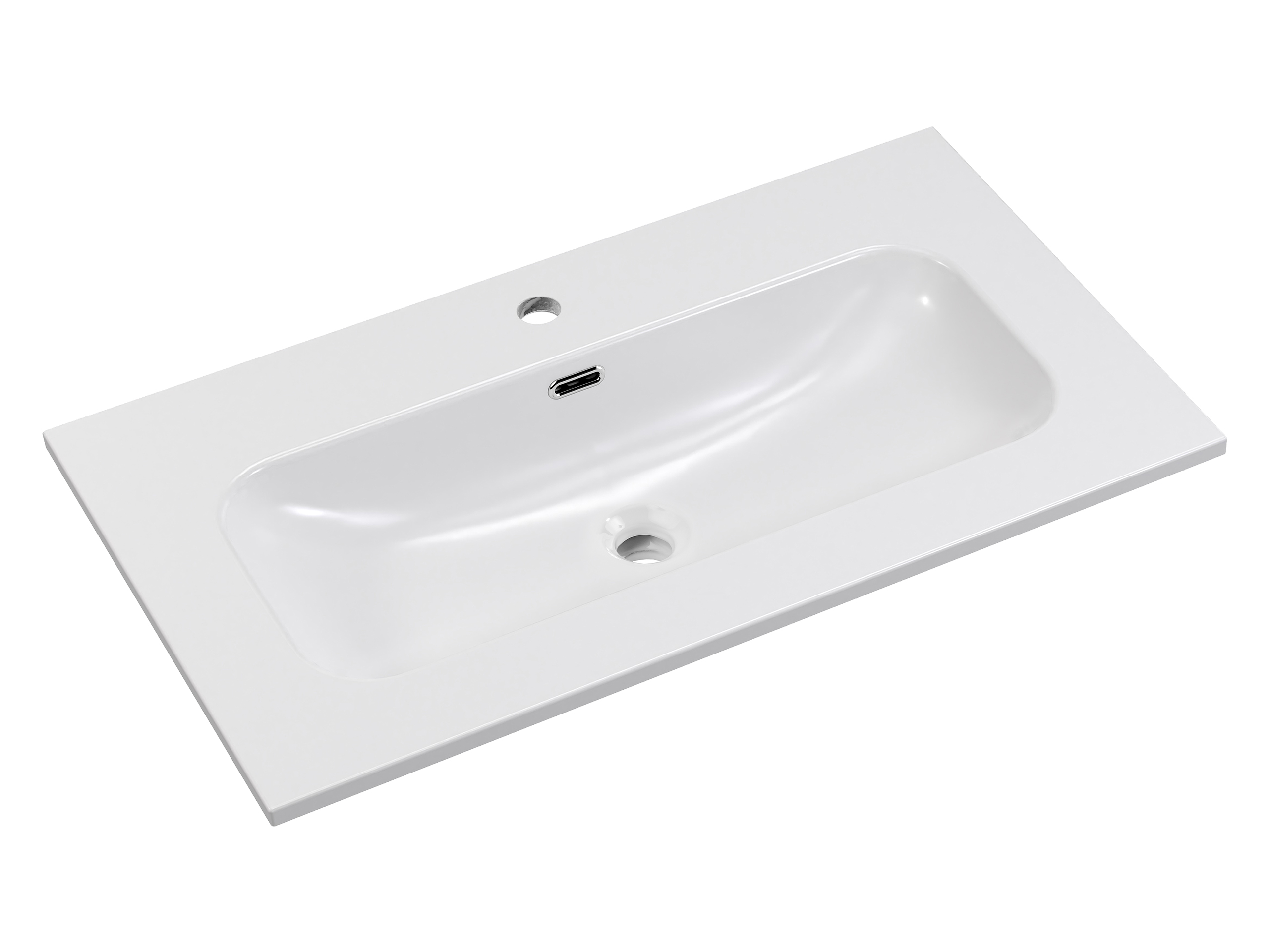 FLY WHITE GLOSS UM 80-46 DP ( E-8073-80 ) – Umywalka meblowa jednokomorowa 80cm