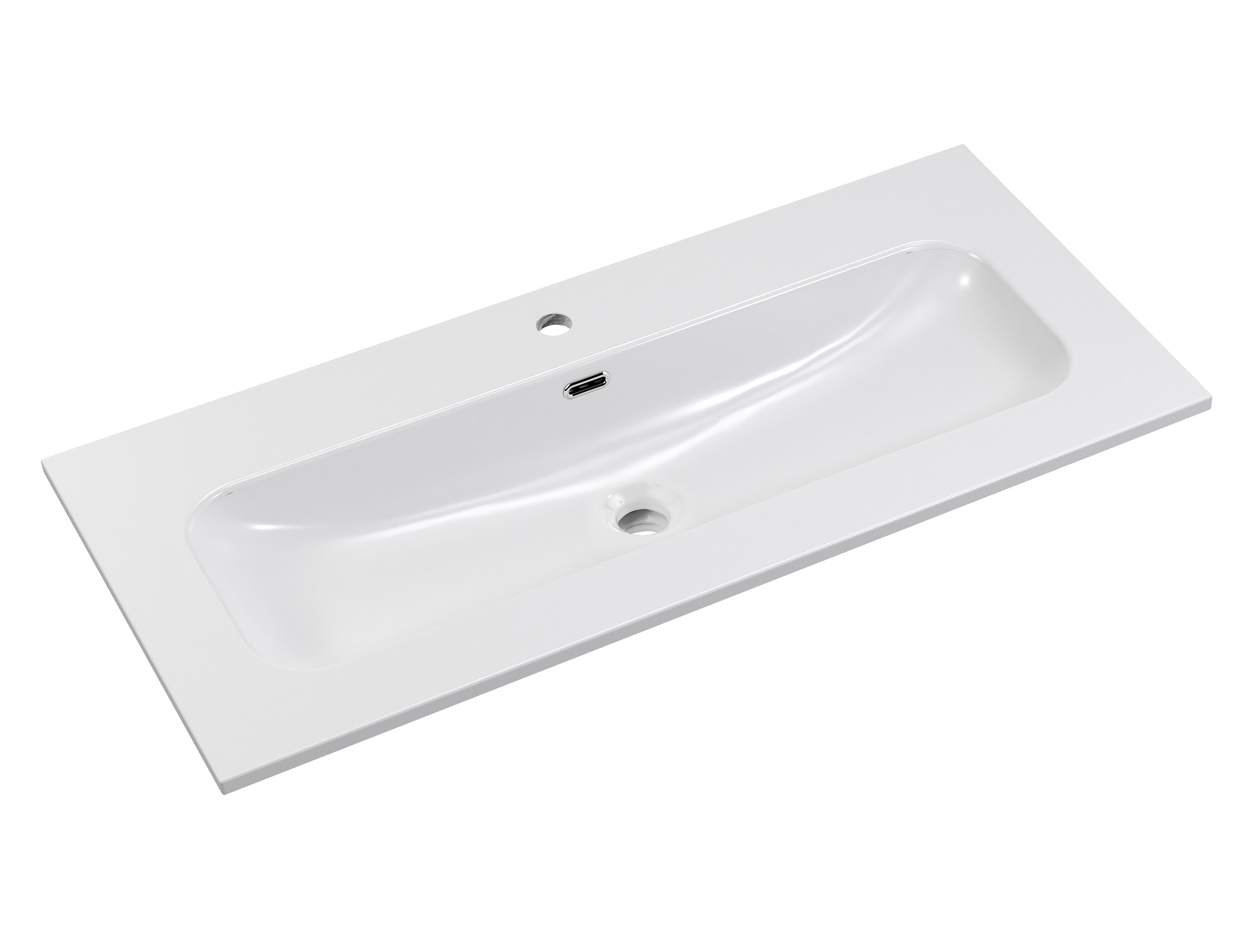 FLY WHITE GLOSS UM 100-46 DP ( E-8073-100 ) – Umywalka meblowa jednokomorowa 100cm