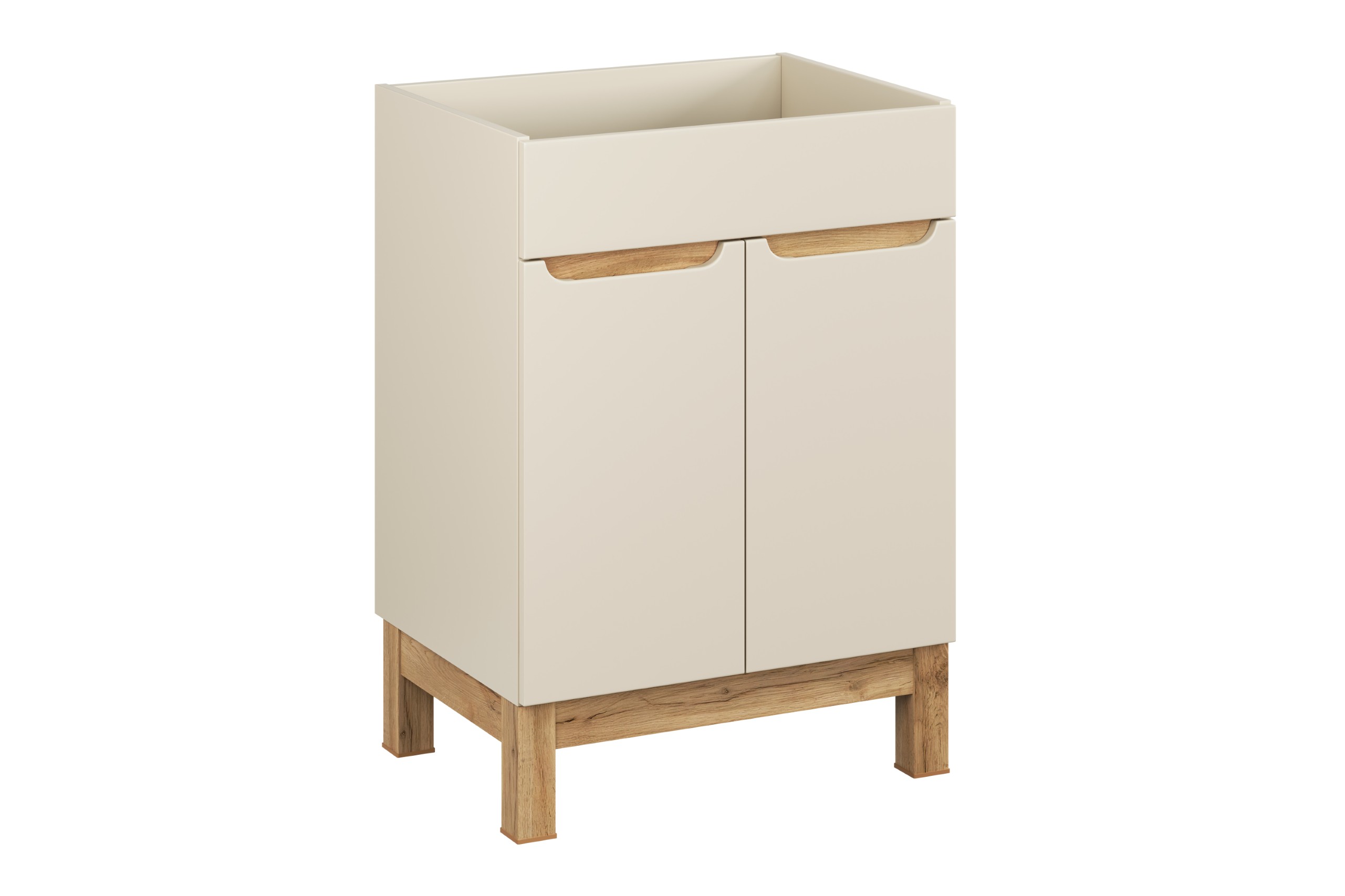 ..BALI KASMIR 60 cm-es Fürdőszoba bútor garnitúra kerámia mosdóval, magas szekrénnyel és tükrös szekrénnyel